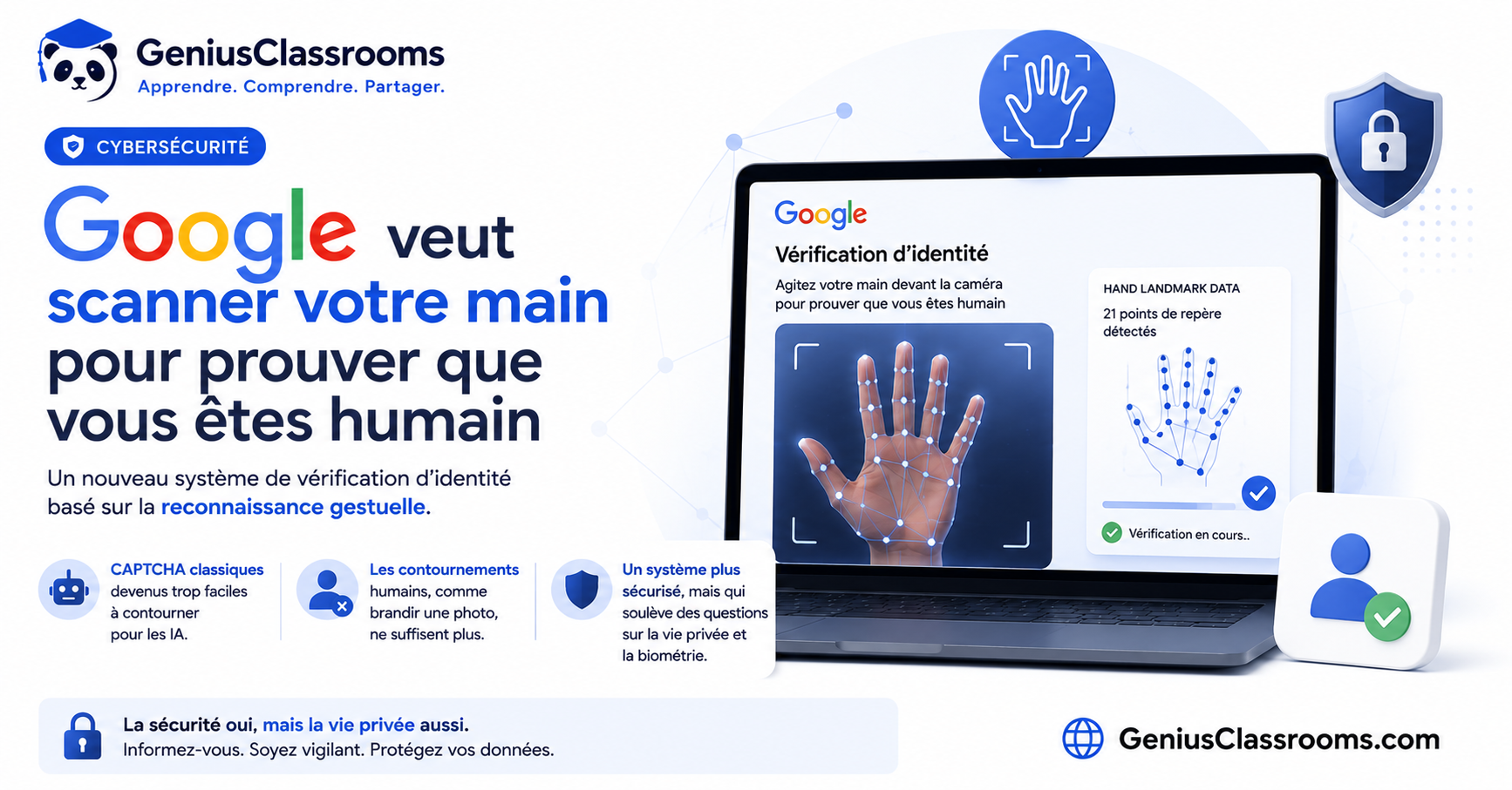Google veut scanner votre main pour prouver que vous êtes humain